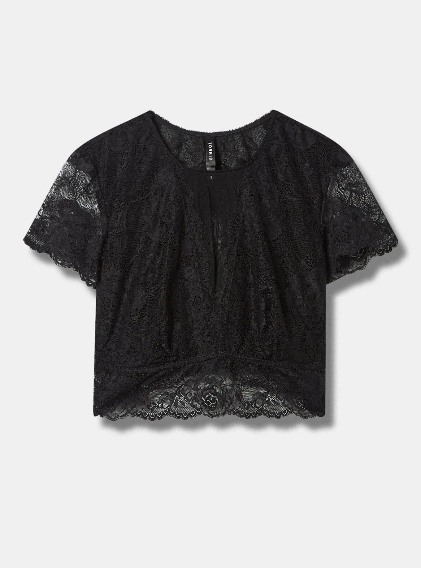 Elegant Lace Crop Top from Zara