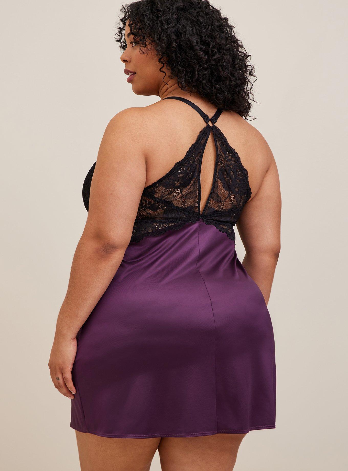 Plus size satin babydoll hotsell