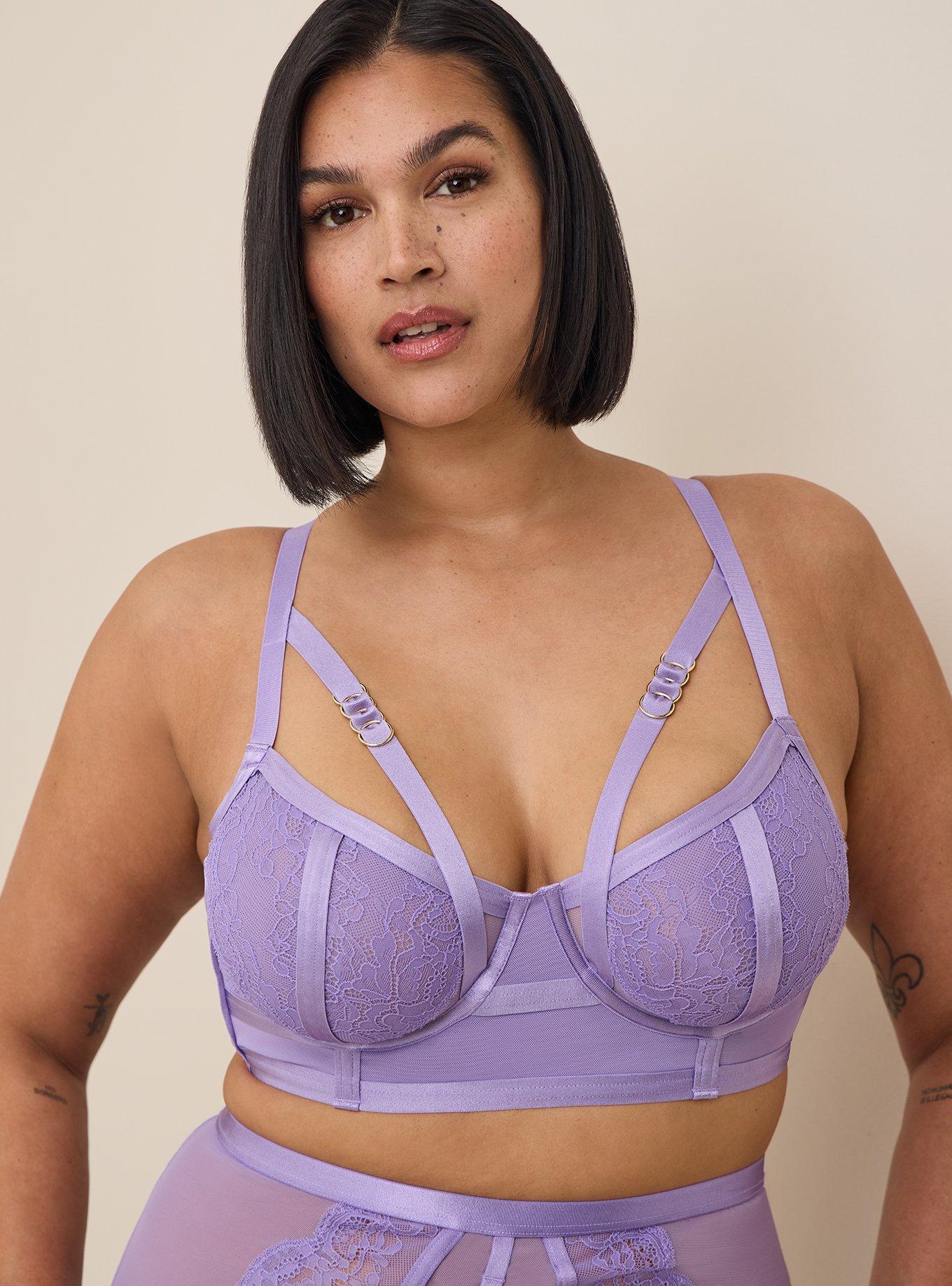 Torrid Pink Underwire Bralette & Matching Thong Plus Size 1X, 14/16