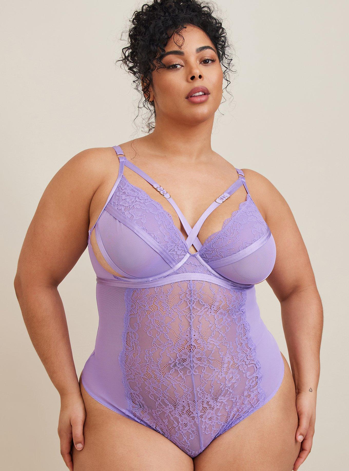 Plus Size - Straps And Lace Bodysuit - Torrid