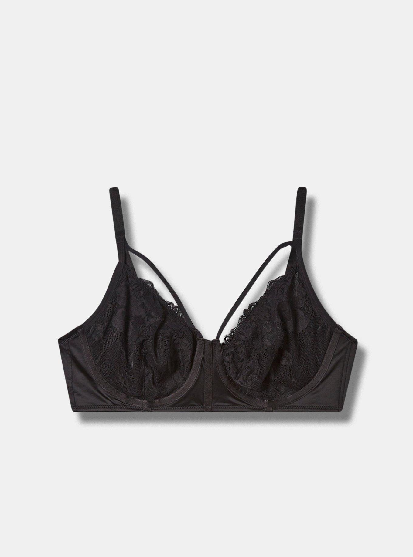 Satin And Lace Retro Underwire Bra curated on LTK