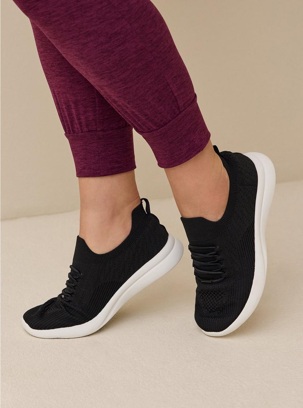 Knit Active Sneaker (WW), BLACK, alternate