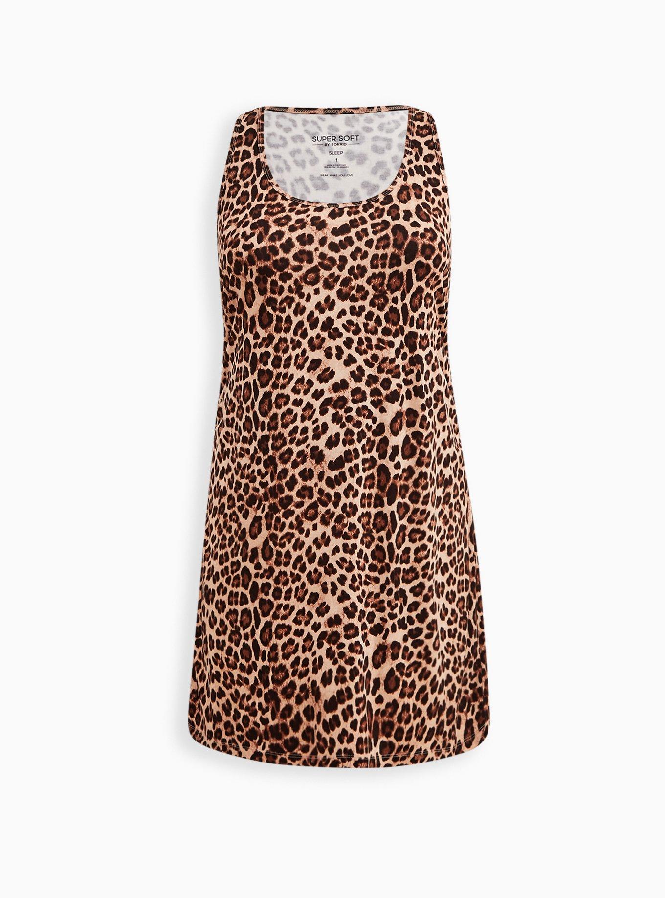 Racerback Sleep Gown - Super Soft Leopard, LEOPARD, hi-res