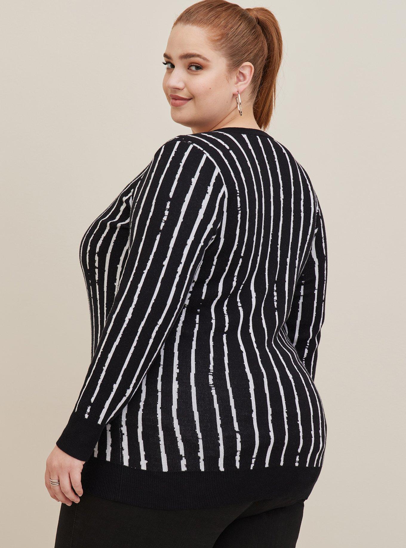 Plus Size - Disney Button Front Cardigan - Cotton The Nightmare