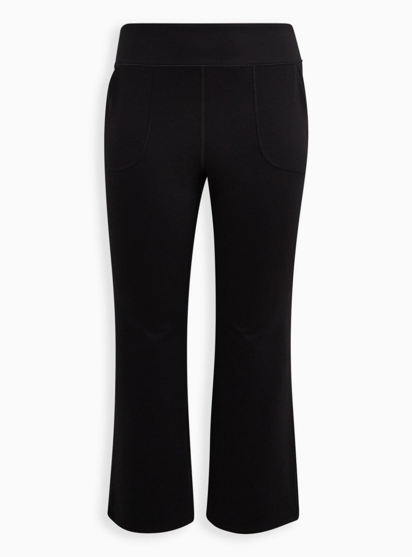 Plus Size - Full Length Active Flare Pant - Performance Core Black