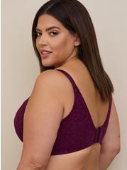 Plus Size Wire-Free Push-Up Super Soft Lace 360° Back Smoothing™ Bra, POTENT PURPLE, alternate