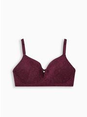 Plus Size Wire-Free Push-Up Super Soft Lace 360° Back Smoothing™ Bra, POTENT PURPLE, hi-res