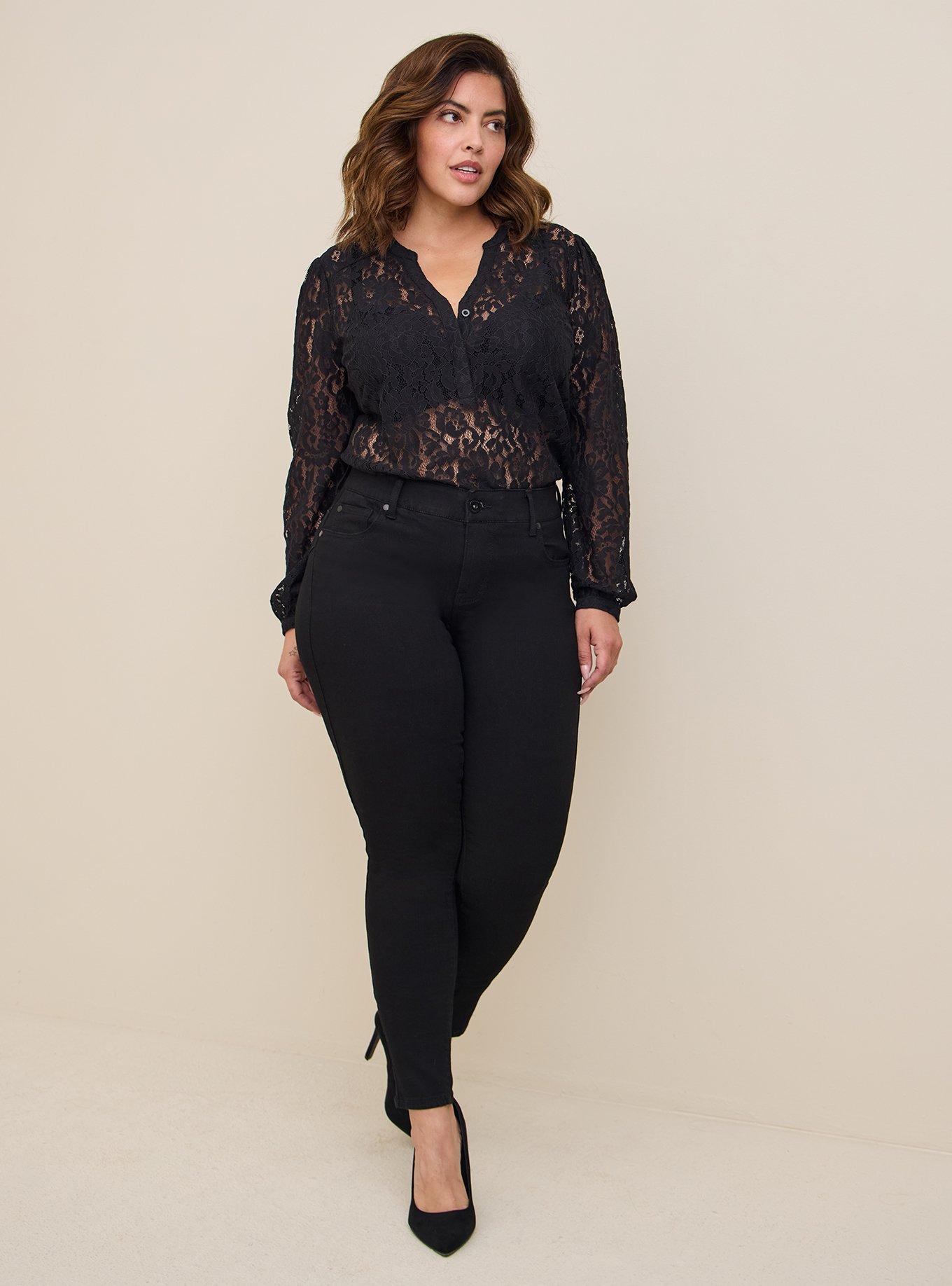 Harper Lace Pullover Long Sleeve Blouse