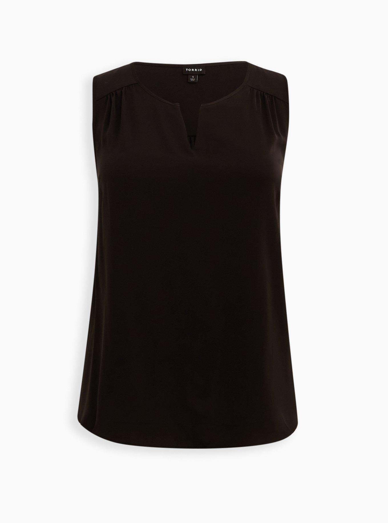 Studio Crepe de Chine Woven Metal Keyhole Tank