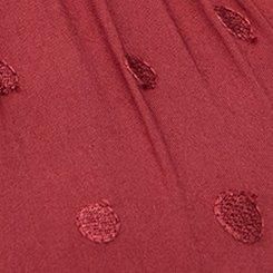 Eyelet Ruffle Sleeve Top, MADDER BROWN, swatch