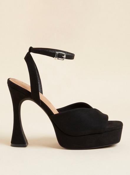 Platform Curved Heel Sandal (WW), BLACK, alternate