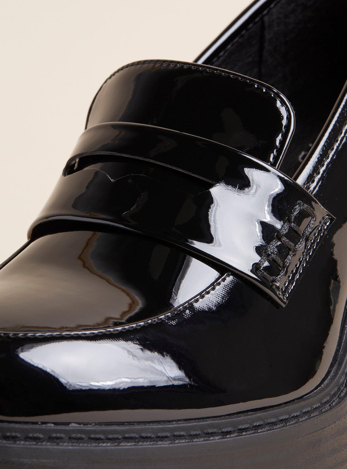 Platform Heeled Loafer, BLACK, alternate