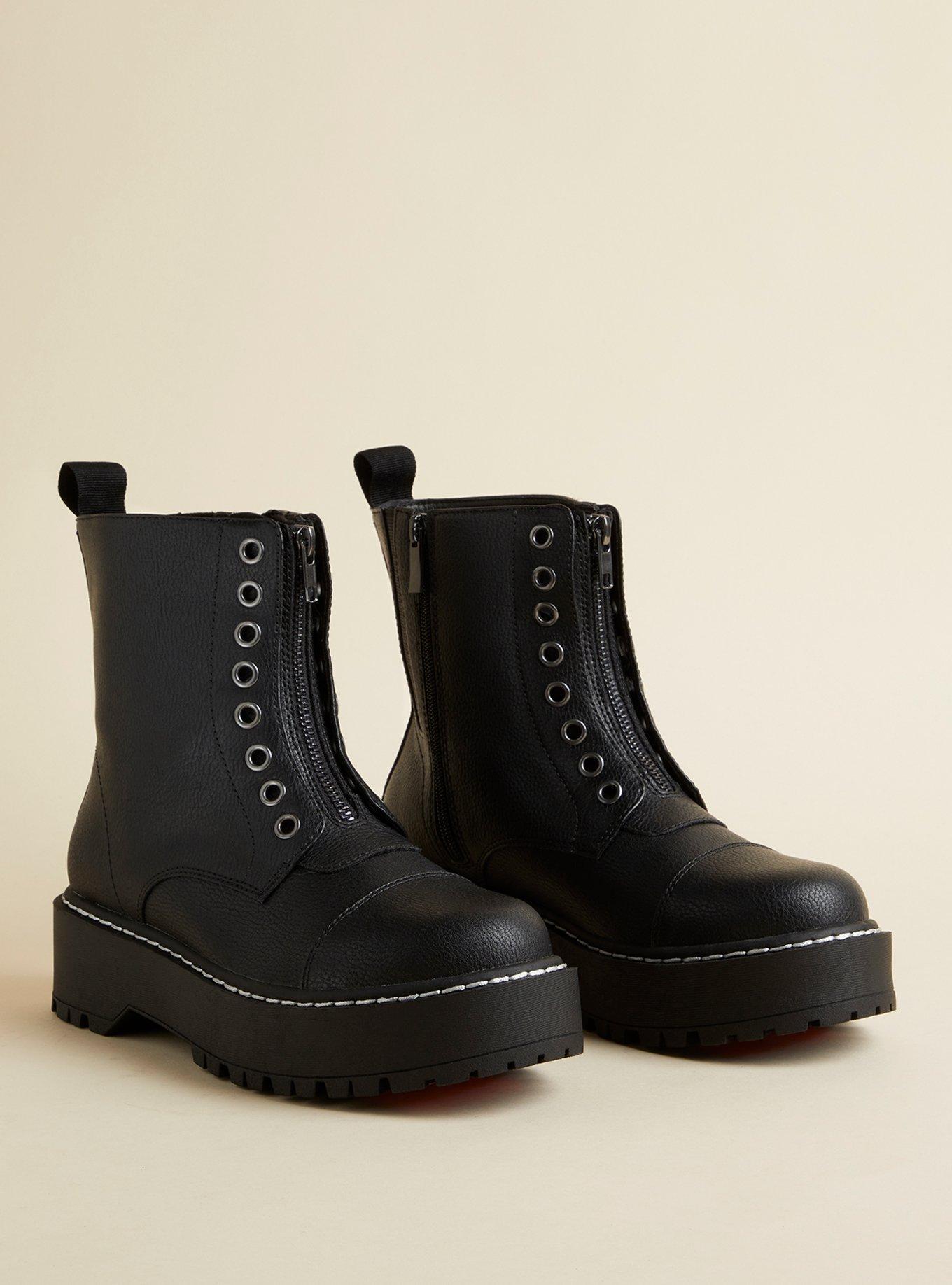 Platform Lace-Up Combat Boot (WW), , hi-res