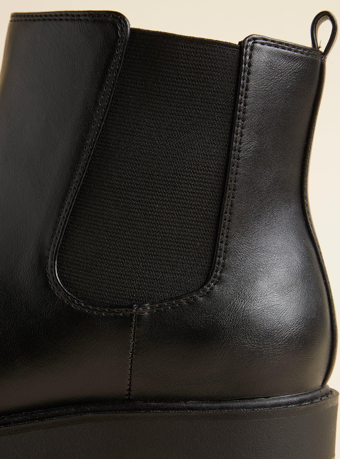 bria croc embossed platform chelsea bootie