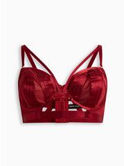 Overt Strappy Mesh Underwire Bra With Mesh Cups, BIKING RED, hi-res