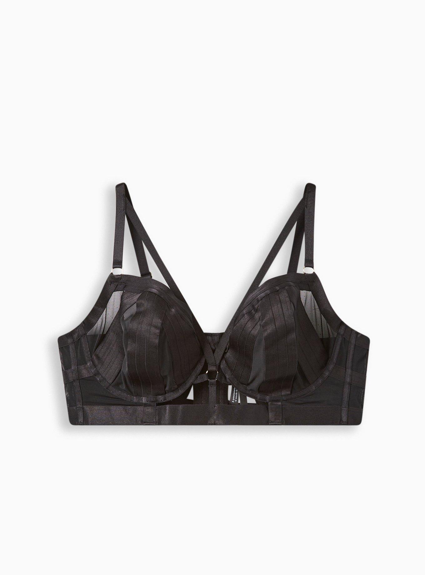 Victoria's Secret Black Strappy Mesh Cup Sports Bra Size XL - $15