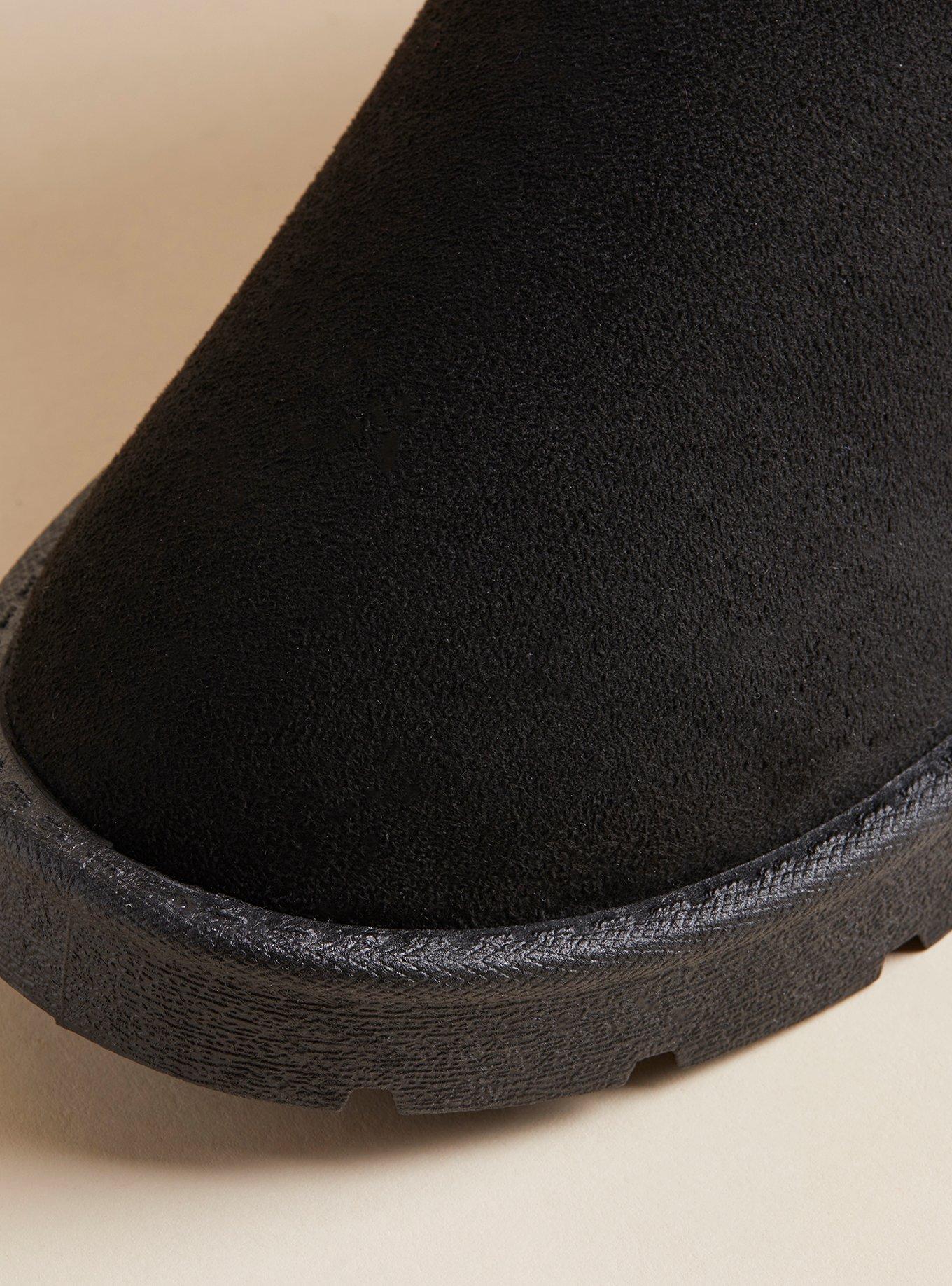 Fur Lined Cozy Bootie, BLACK, alternate