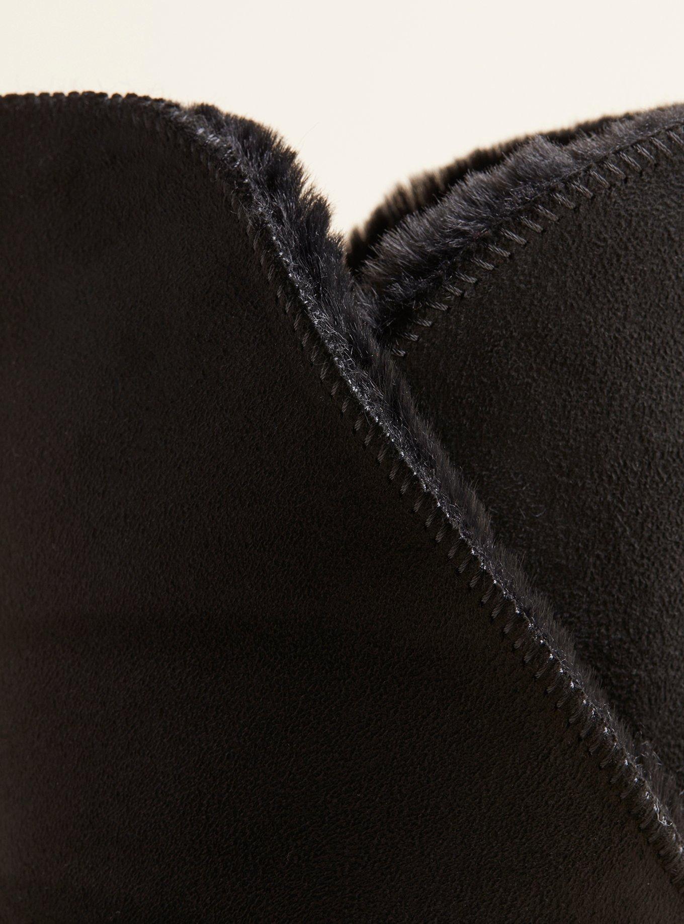 Fur Lined Cozy Bootie, BLACK, alternate