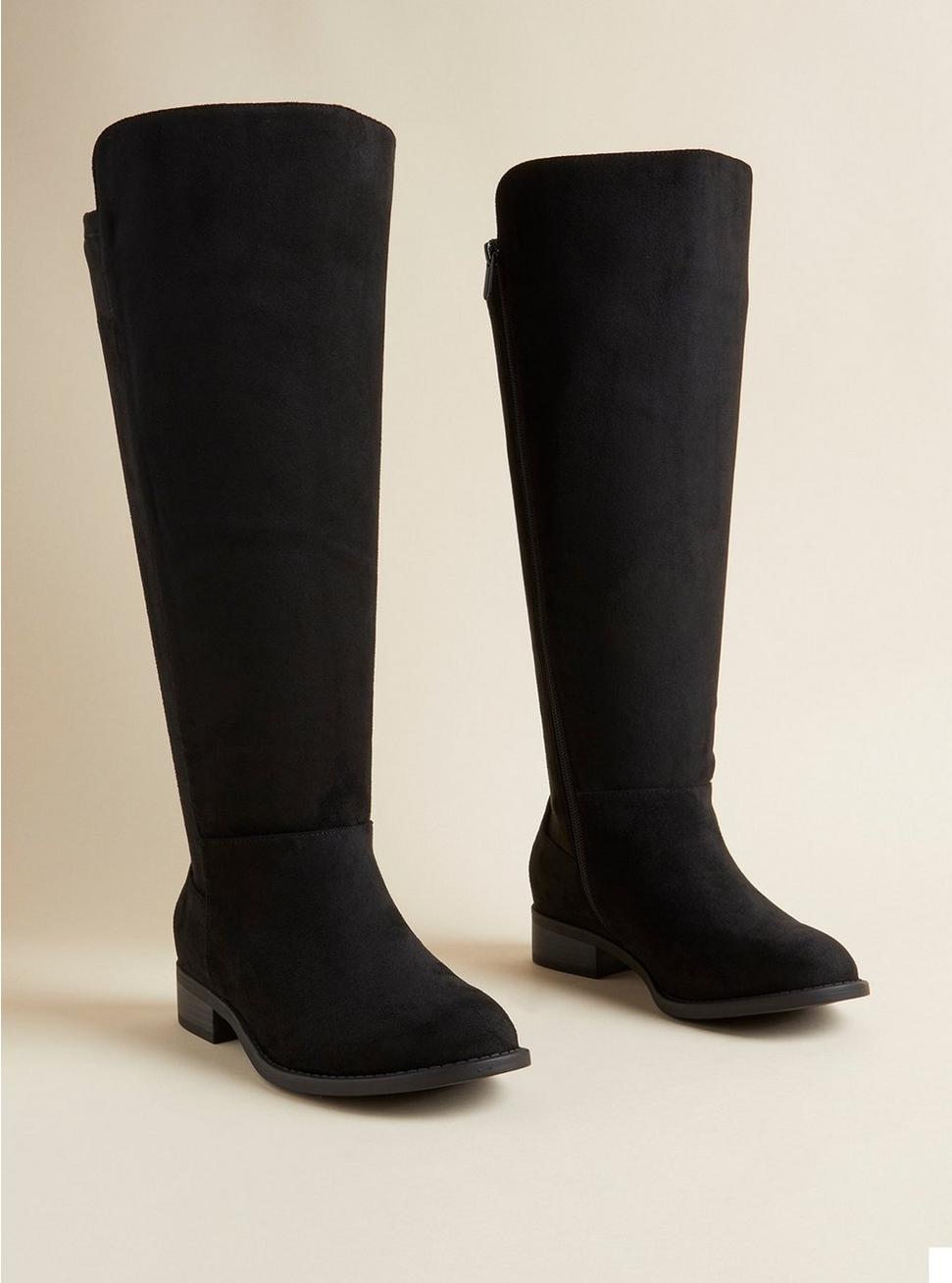 Stretch Knee Boot (WW), BLACK, hi-res