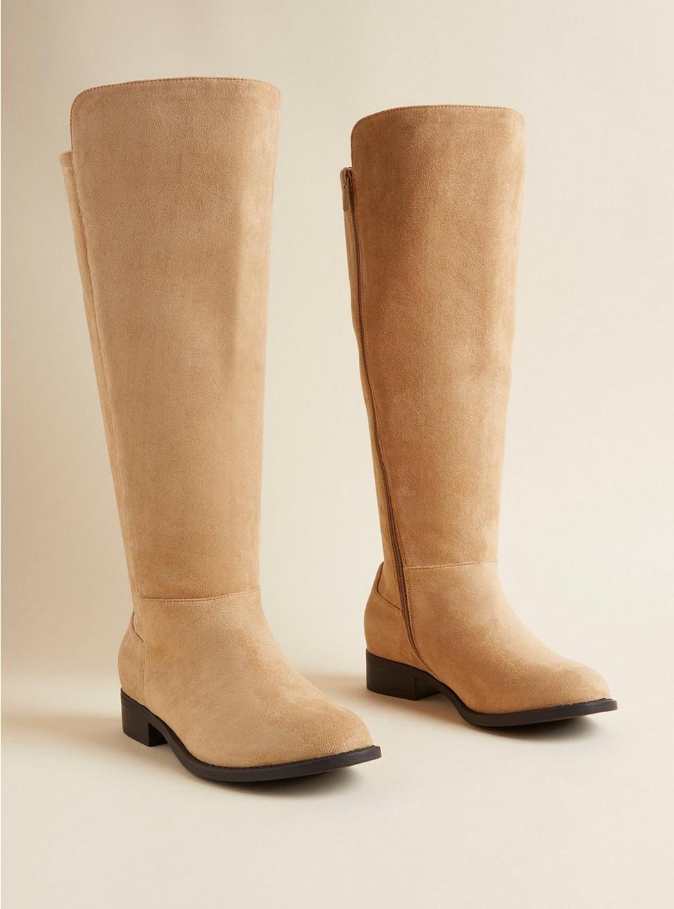 Stretch Knee Boot (WW), BROWN, hi-res