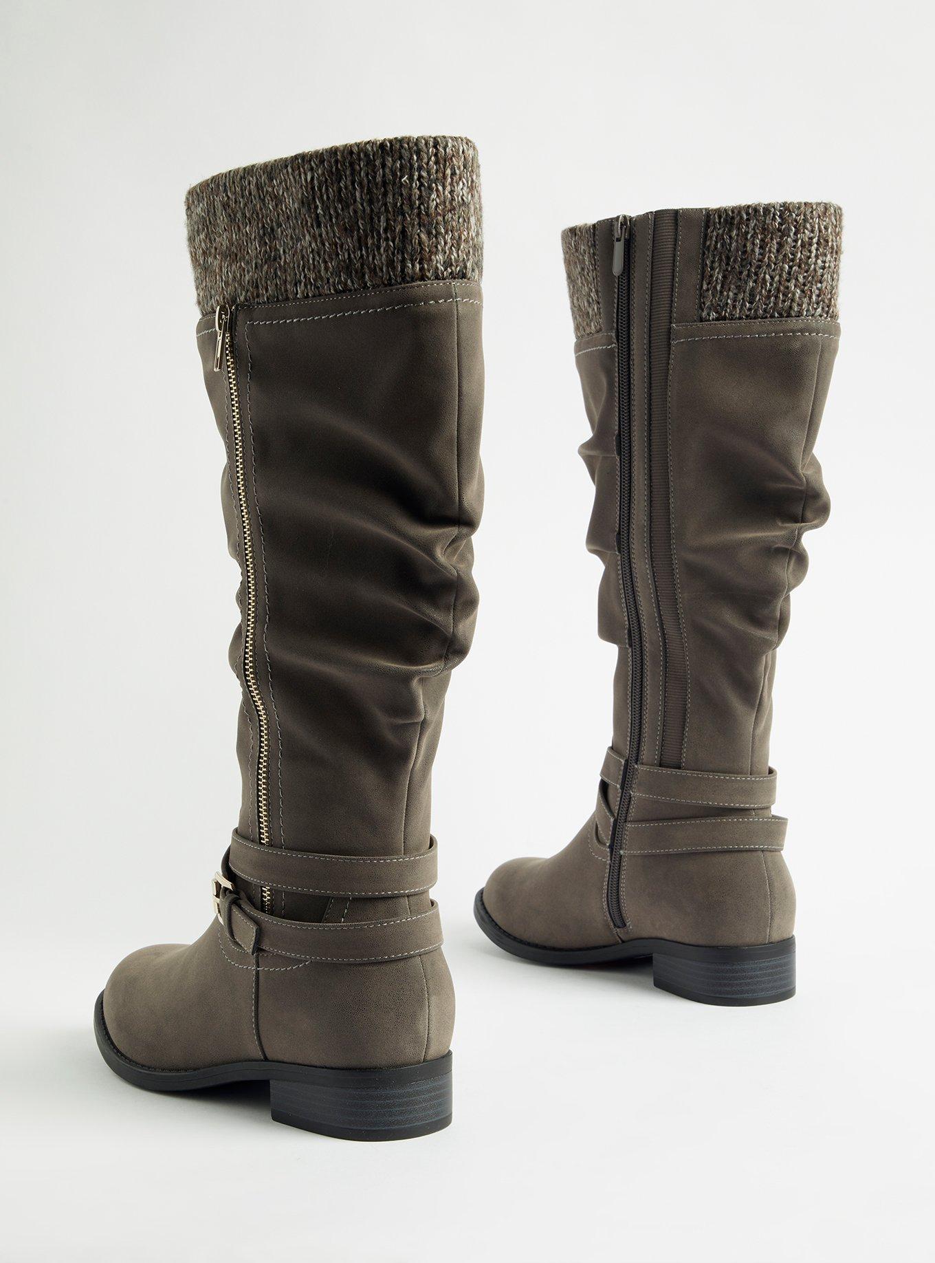 Sweater cuff hotsell knee high boots