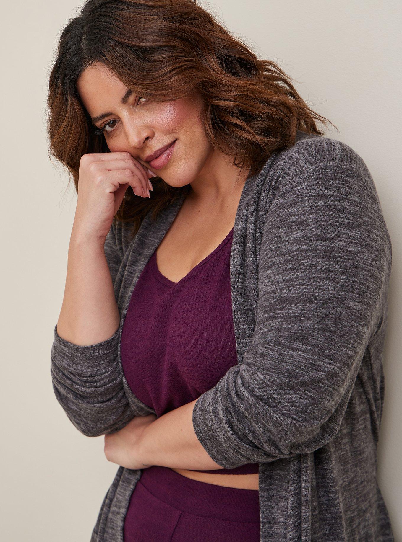 Plus Size Super Soft Plush Lounge Robe Torrid