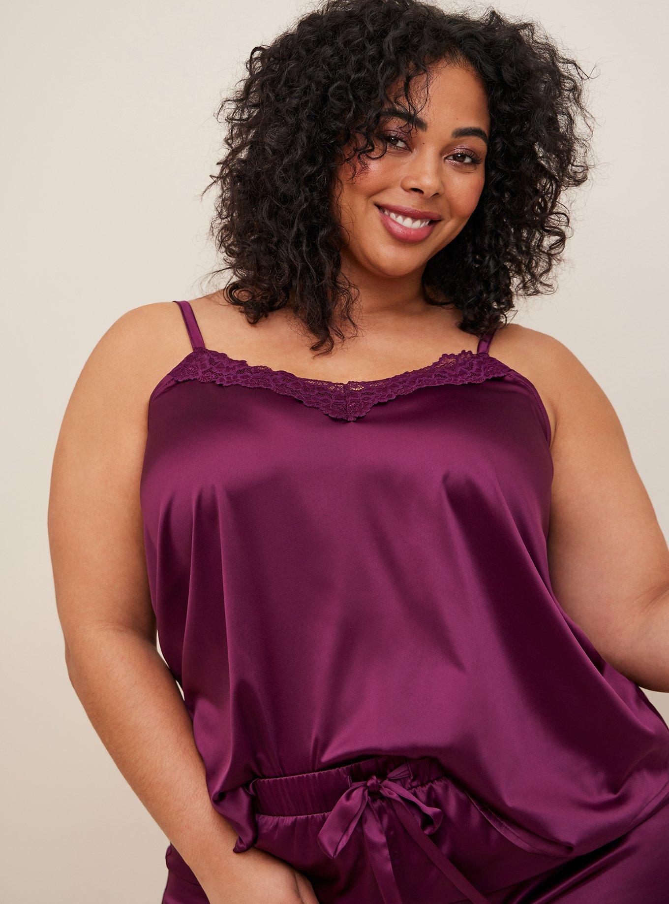 Plus Size - Dream Satin Lace Trim Sleeveless Sleep Cami - Torrid