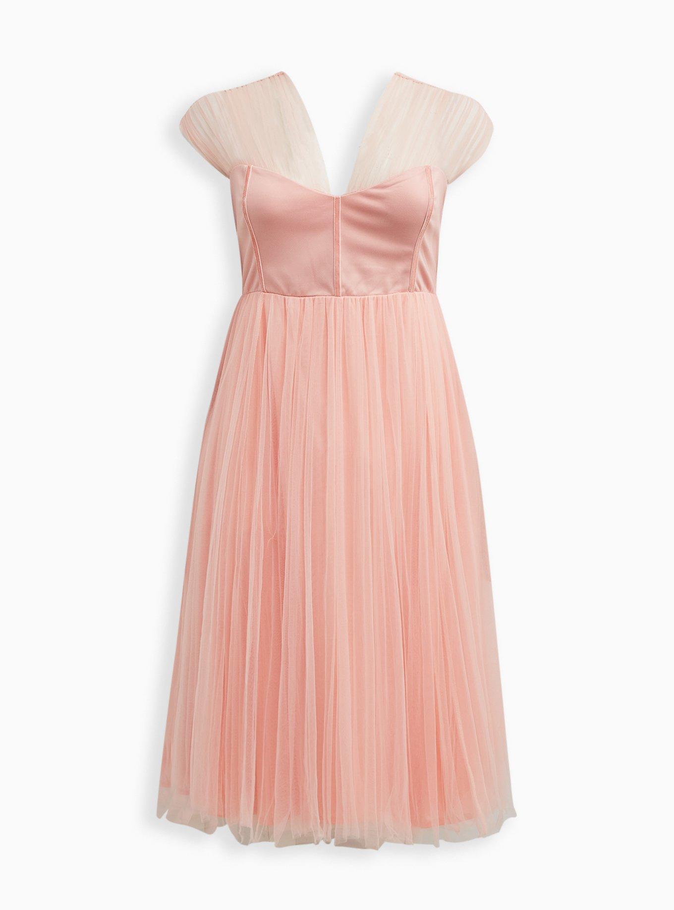 Tulle midi fit and flare outlet dress