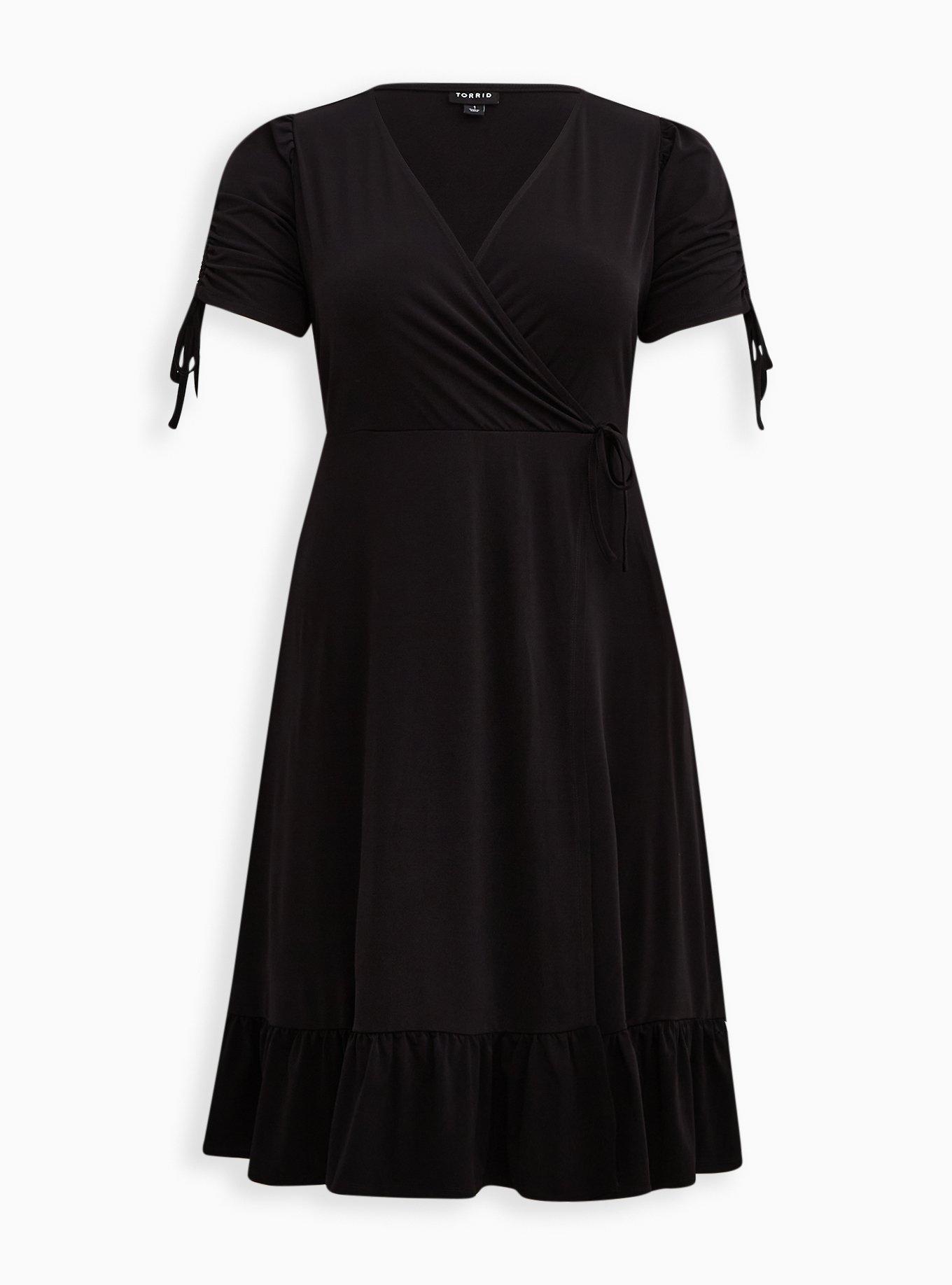 A-line Midi Wrap Dress