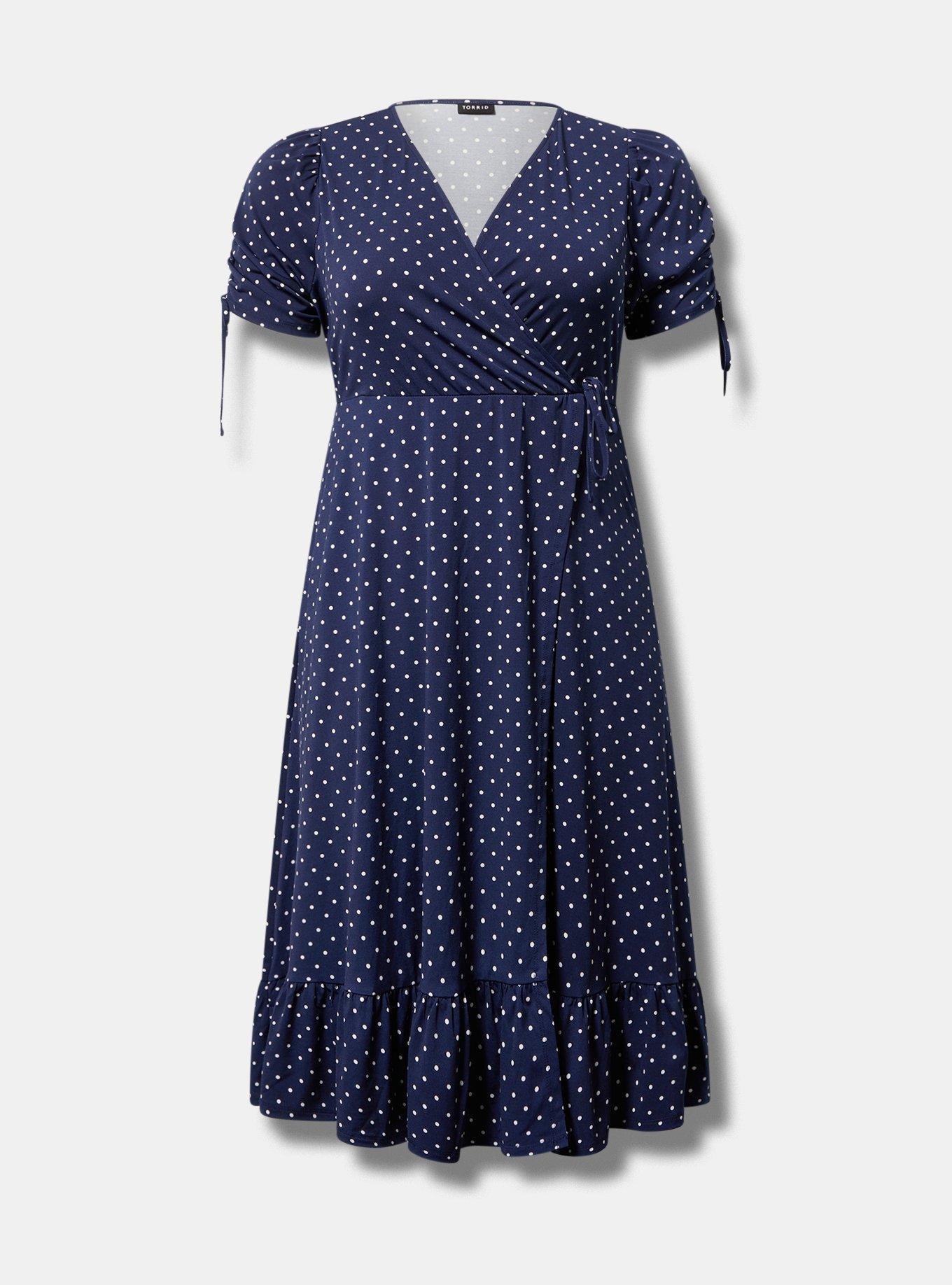 Plus Size - A-line Midi Wrap Dress - Torrid