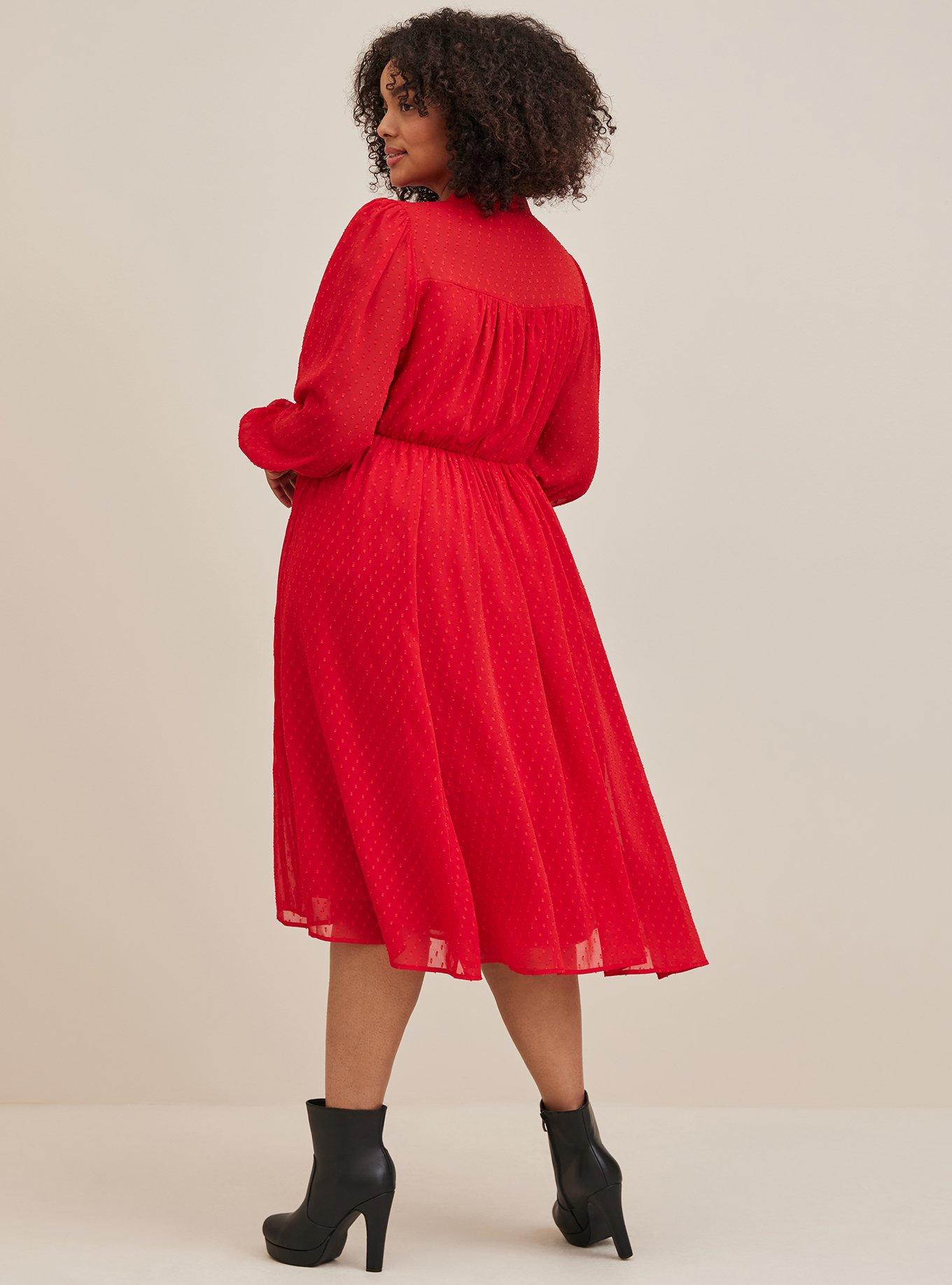 Brown Cheetah Long Sleeve Clip Dot Chiffon Dress With Smocked Waist and Cuffs main image 0