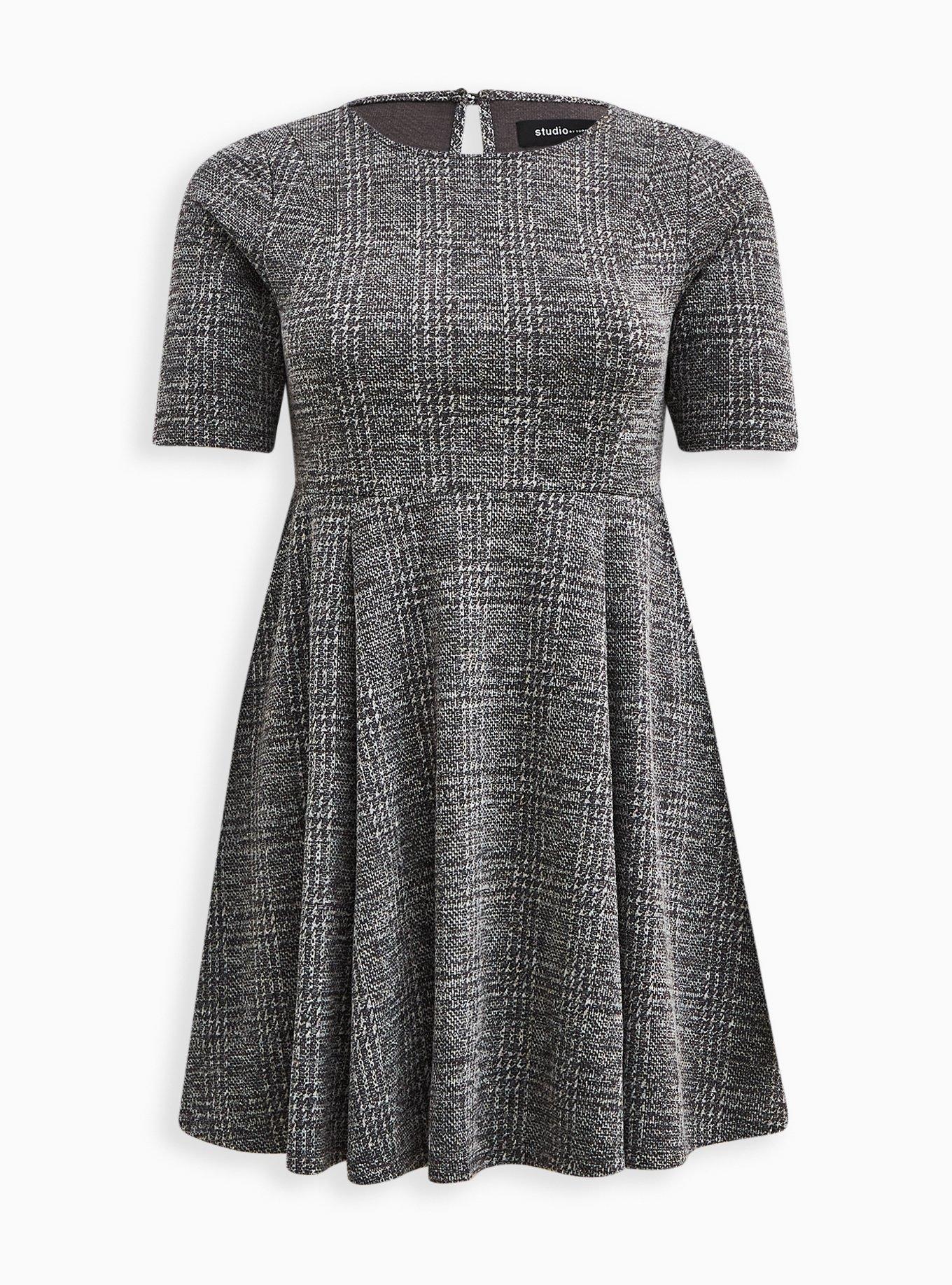 tweed skater dress