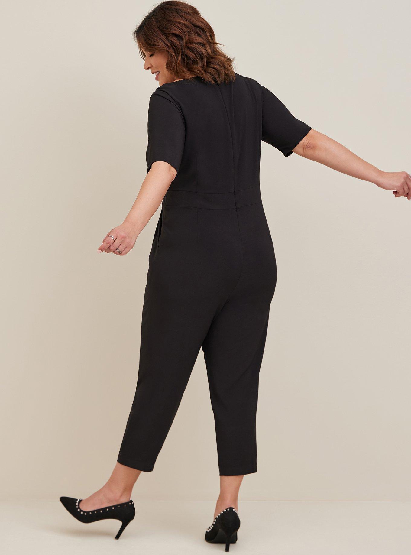 Plus Size - Studio Refined Crepe Boat Neck Jumpsuit - Torrid