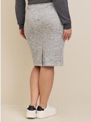 Midi Studio Double Knit Pencil Skirt, HEATHER GREY, alternate