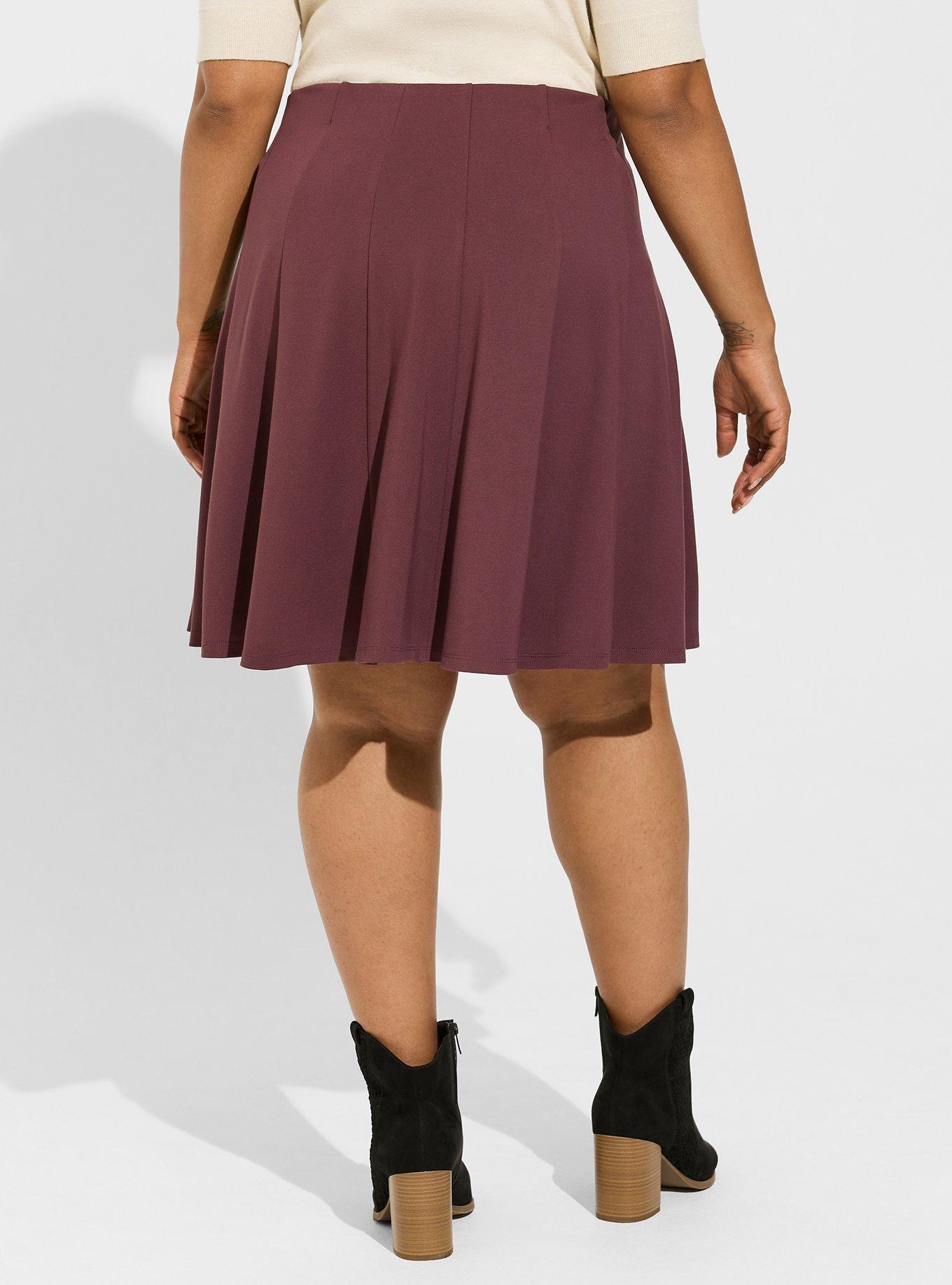 Plus size pleated circle skirt hotsell