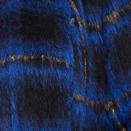 Brushed Fuzzy Flannel Coat , PLAID BLUE, swatch