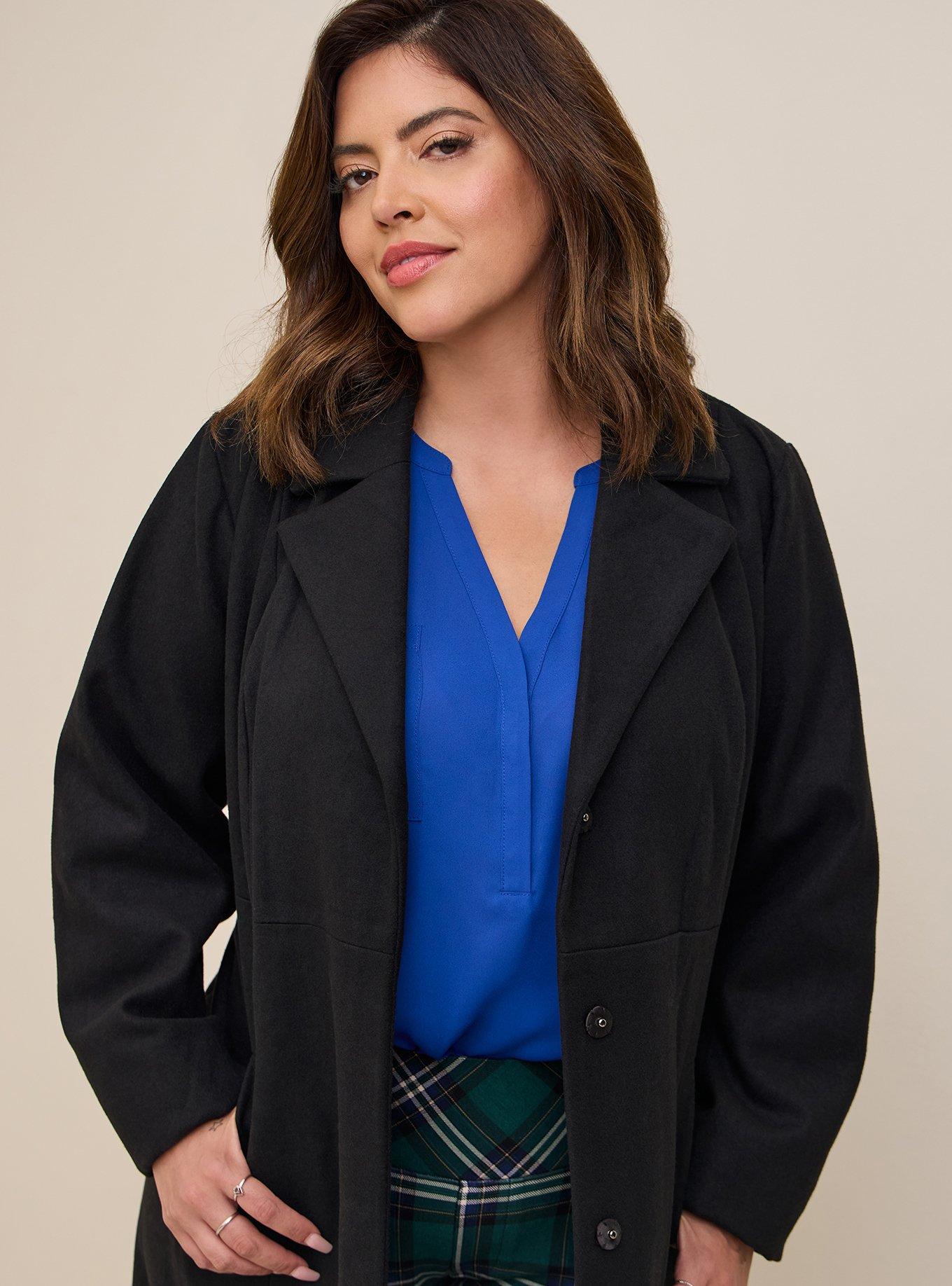 Plus Size Wool Trench Coat Torrid