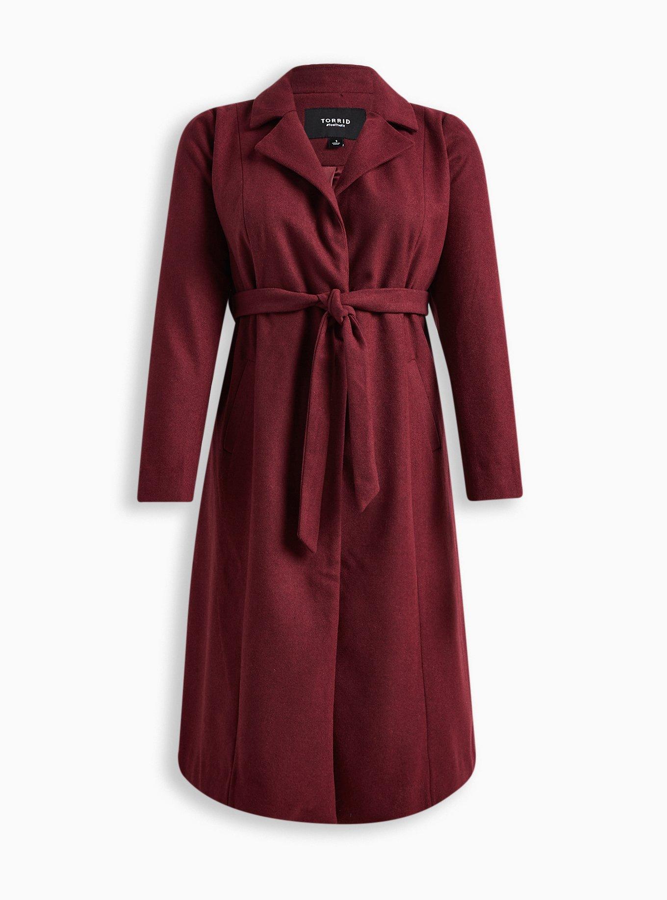 NWT Torrid belted lined double breasted red online a line trench coat womens plus 5x