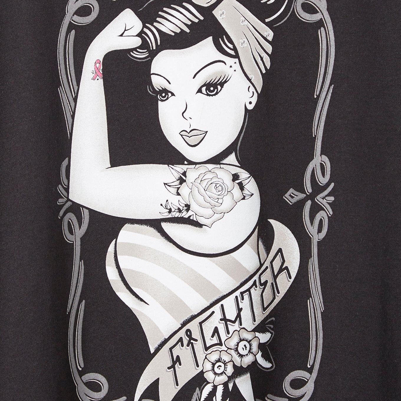 BCA Tattoo Girl Everyday Signature Jersey Crew Neck Long Sleeve Tee, DEEP BLACK, swatch