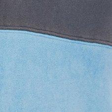 Relaxed Cozy Fleece Crew Neck Varsity Drop Shoulder Sweatshirt, BLUE, swatch