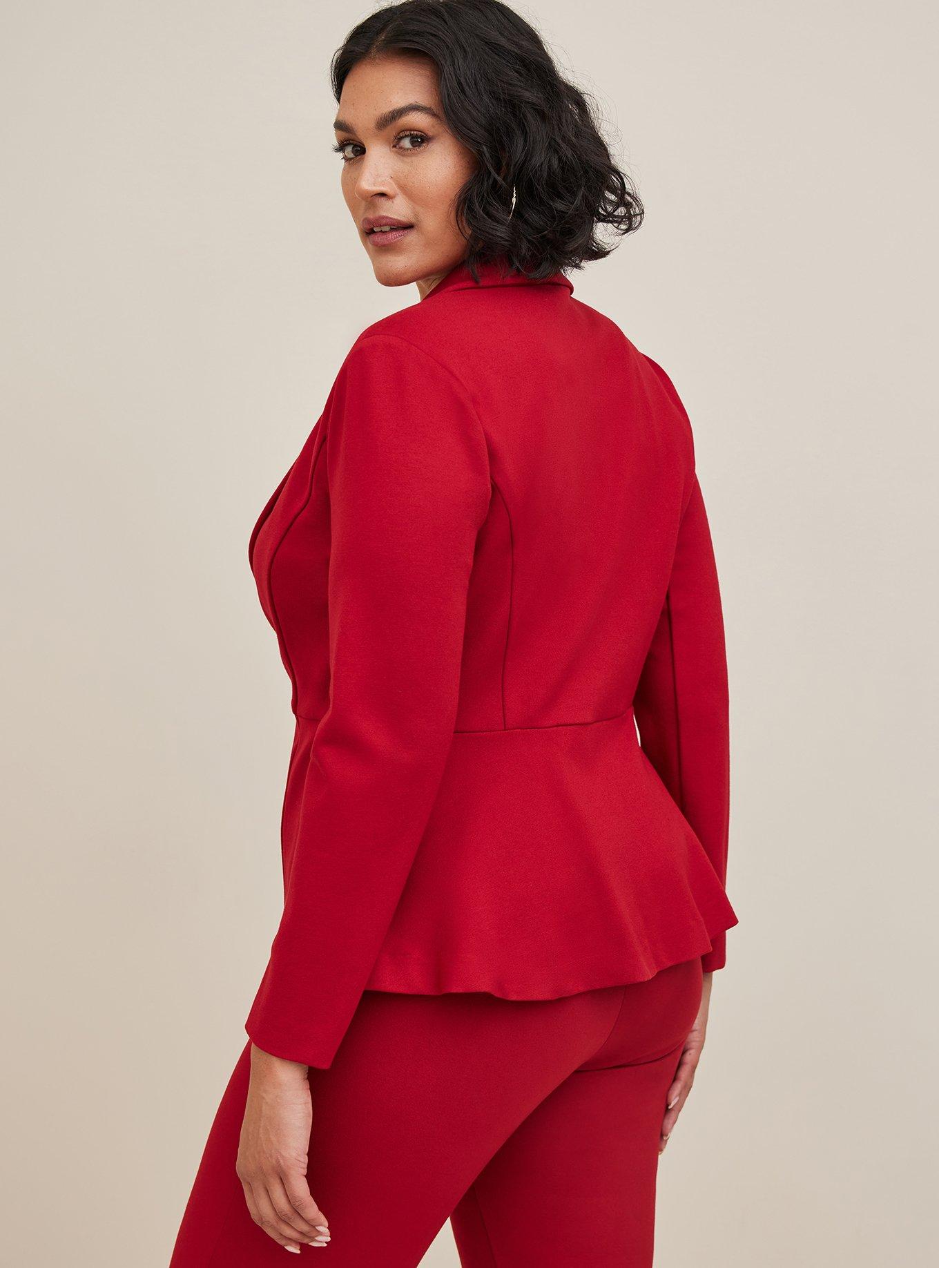 Plus on sale red blazer