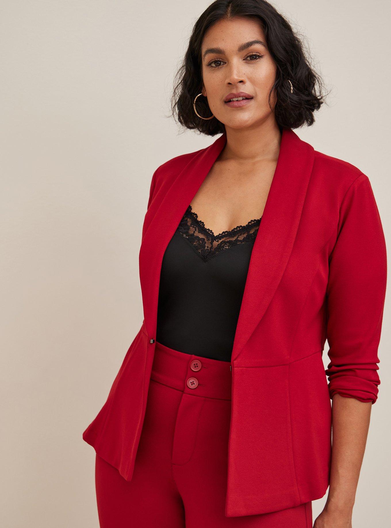 Studio Luxe Ponte Peplum Blazer