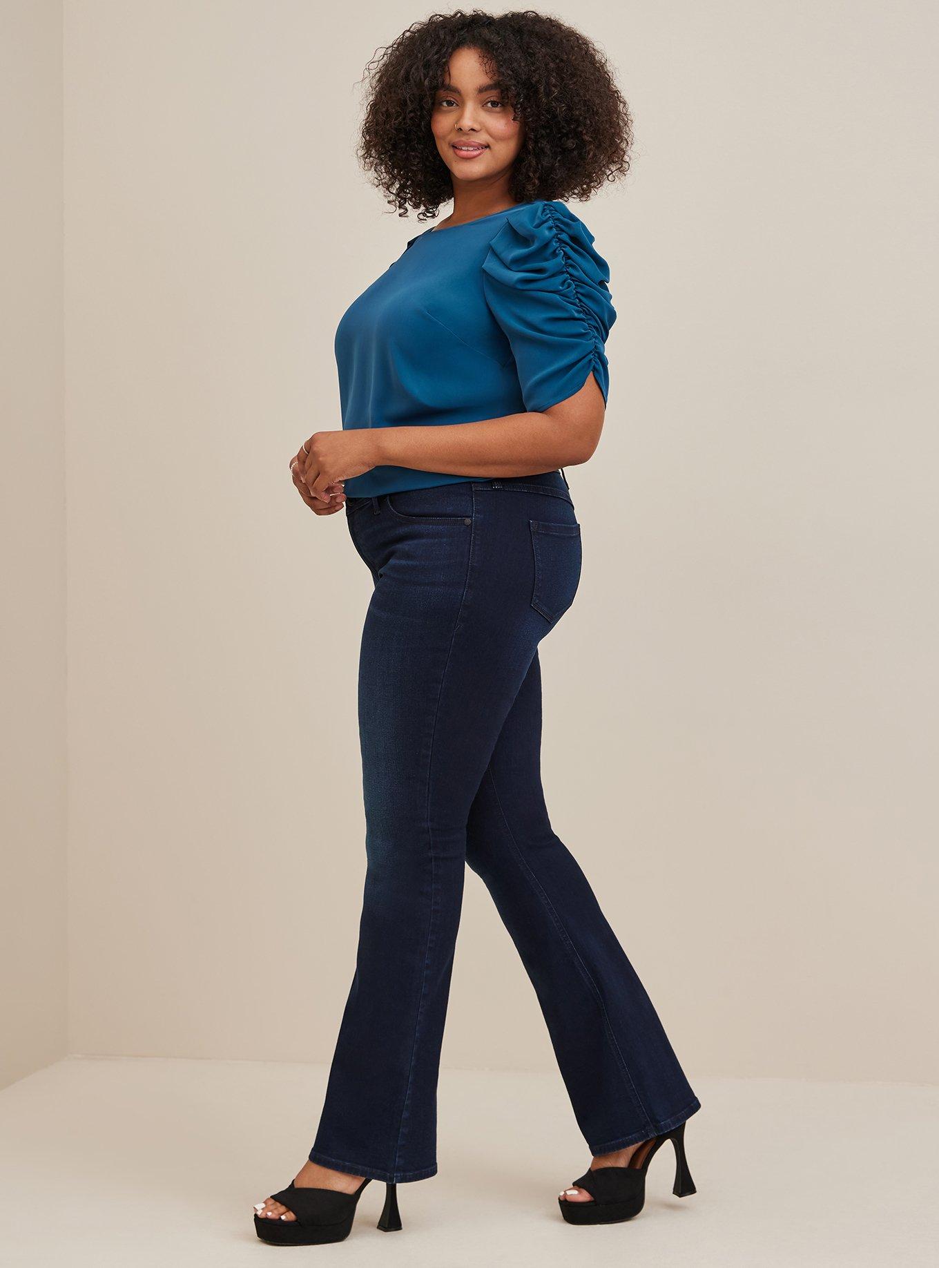 Studio Crepe De Chine Ruched Sleeve Blouse, LEGION BLUE, alternate