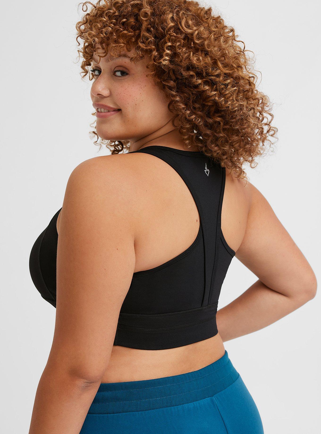 Plus Size - Wire-Free Hi-Impact Zip-Front Sports Bra - Torrid