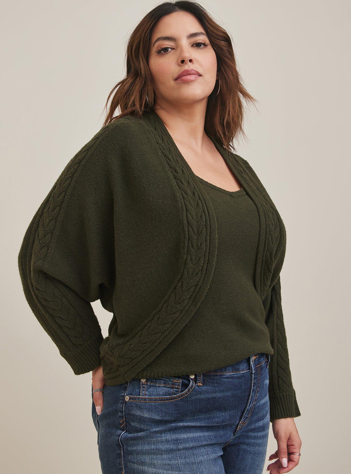 Plus Size - Everyday Plush Shrug Dolman Sleeve Sweater - Torrid