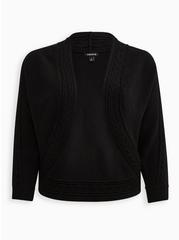 Everyday Plush Shrug Dolman Sleeve Sweater, BLACK, hi-res