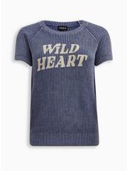 Wild Heart Pullover Sweater, BLUE, hi-res