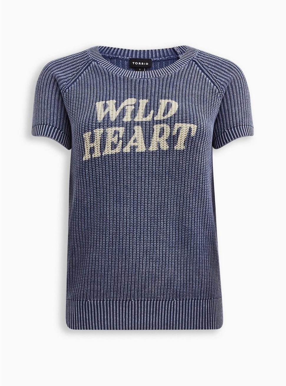 Wild Heart Pullover Sweater, BLUE, hi-res