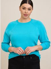 Everyday Soft Pullover Crew Sweater, TEAL, alternate