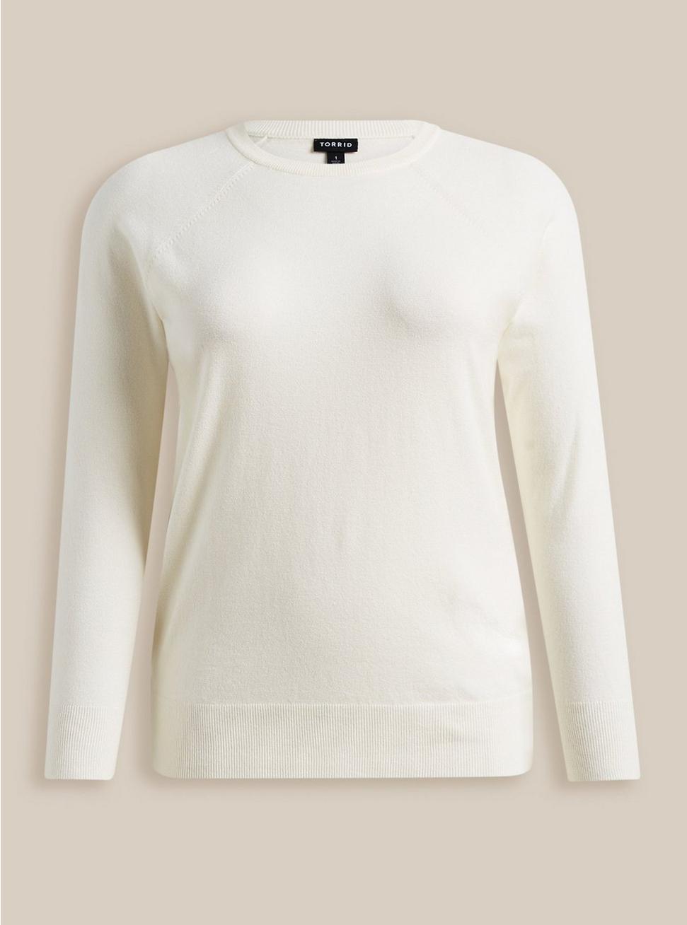 Plus Size Everyday Soft Pullover Crew Sweater, PRISTINE, hi-res